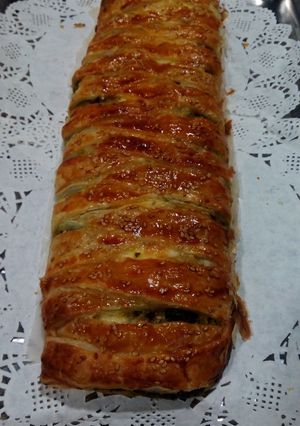 Una foto de Pastel grelos