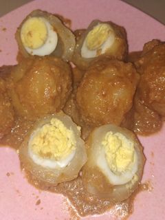 Foto resep Cilok telur puyuh bumbu kacang