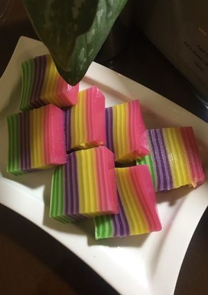 Foto resep Kue lapis pelangi
