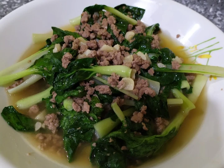 Cara Gampang Membuat Resep Ca baby pak coy daging cincang Anti Ribet, Mantap Sekali