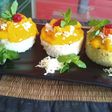 Mango pizza dhokla