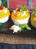 Mango pizza dhokla
