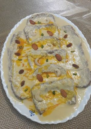 A picture of Kesari Shahi Tukda.