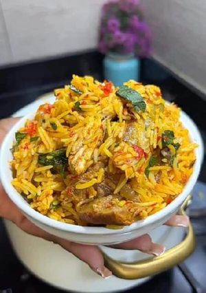 A picture of Basmati jollof rice.