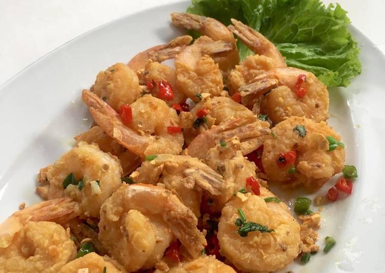 Resep Udang Goreng Cabe Garam, Menggugah Selera