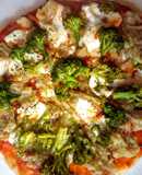 Pizza integral con brócoli y berenjena 🥳