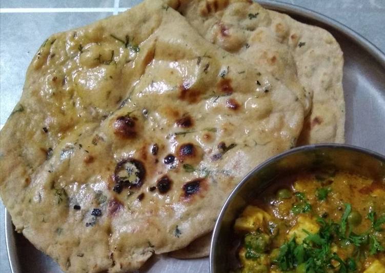 Whole Wheat Tandoori Naan (Dhaba style) on Tava without yeast