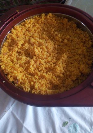 A picture of Jollof rice.