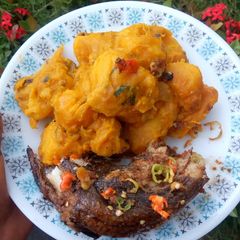 A picture of Yam & Sweet potatoes porridge.