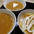 Soupe de pommes de terre, carottes, radis meat et fan de navet