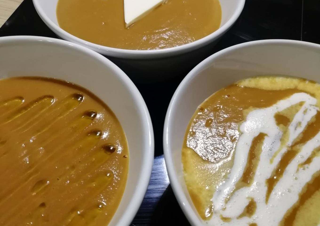 Soupe de pommes de terre, carottes, radis meat et fan de navet