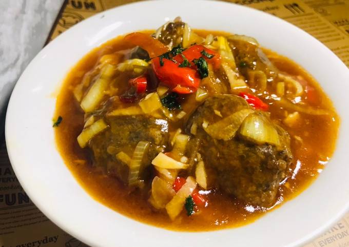 Cara Gampang Membuat Meatballs tomato sauce, Enak
