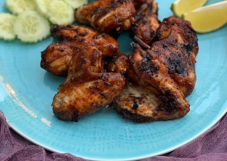 Recipe of Quick Thai grilled chicken wings (ปีกไก่ย่าง)