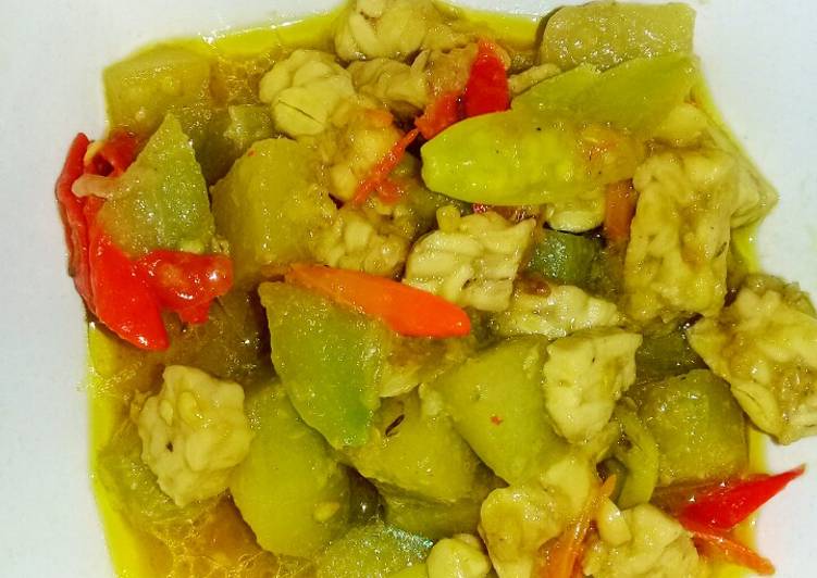 Resep Labu siam + tempe santan / Gulai labu siam Anti Gagal