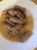 Salchichas a la sidra