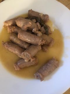 Una foto de Salchichas a la sidra