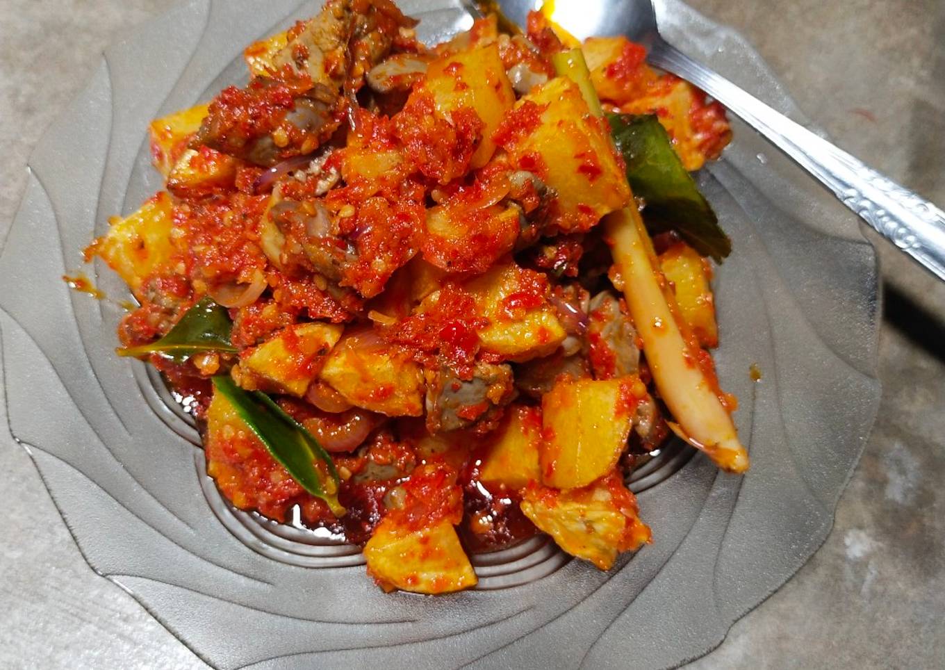 Sambal Hati goreng kentang