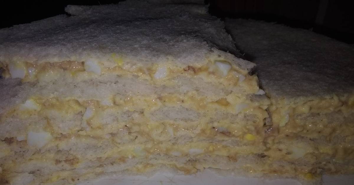 Sándwich de miga de huevo y atún Receta de Micaela Ruiz Cookpad