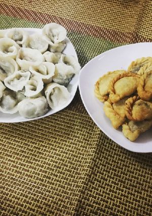 Hình của món Há cảo hấp hoặc chiên.
