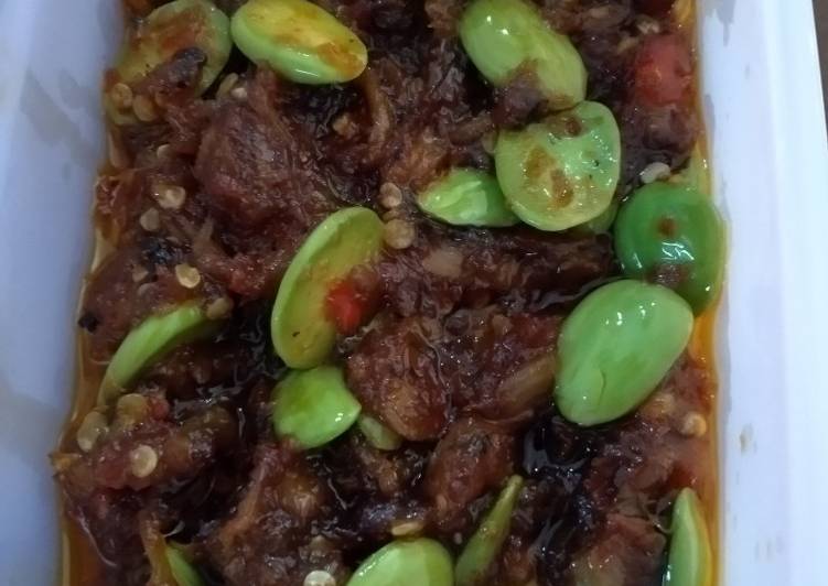 Resep Sambal cumi asin pete penambah nafsu makan 😂 Anti Gagal