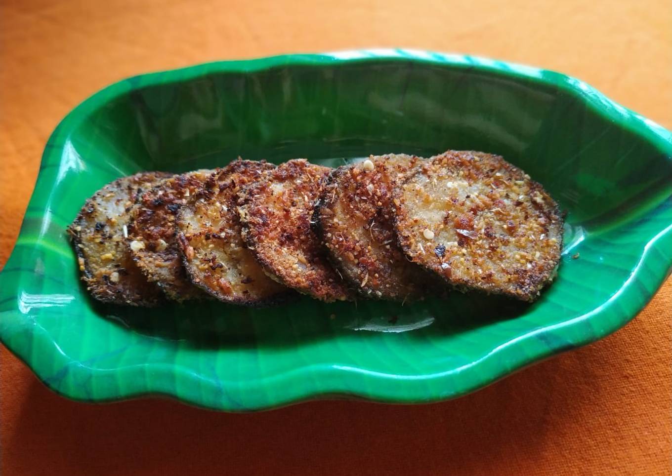 Raw banana tawa frying