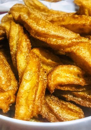 A picture of Churros coated in cinnamon sugar🤤.