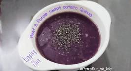Hình ảnh món Beef&Purple sweet potato Quinoa-Cháo diêm mạch thịt bò khoai tím