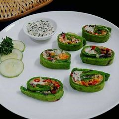 A picture of Spinach Veggie Pinwheels.