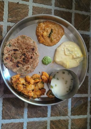 A picture of Rajgira thepla.