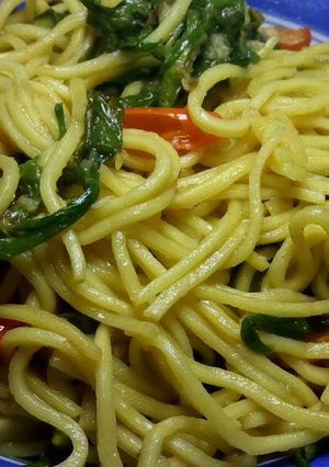Foto resep Mie Basah Tumis Genjer