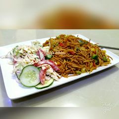 A picture of SPECIAL BROWN PASTA (soyayyar taliya)😋😋😋.
