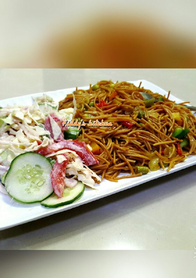 A picture of SPECIAL BROWN PASTA (soyayyar taliya)😋😋😋.