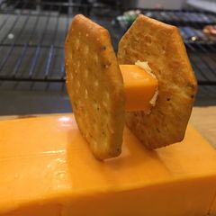 Star Wars Tie Fighter Cheese & Crackers A picture of Star Wars Tie Fighter Cheese & Crackers.