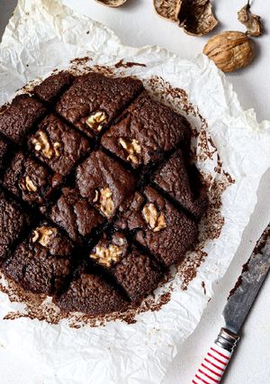 Foto de Brownie com toque de laranja