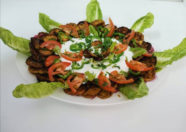سلطة باذنجان لذيذة 🥬🥒🍅