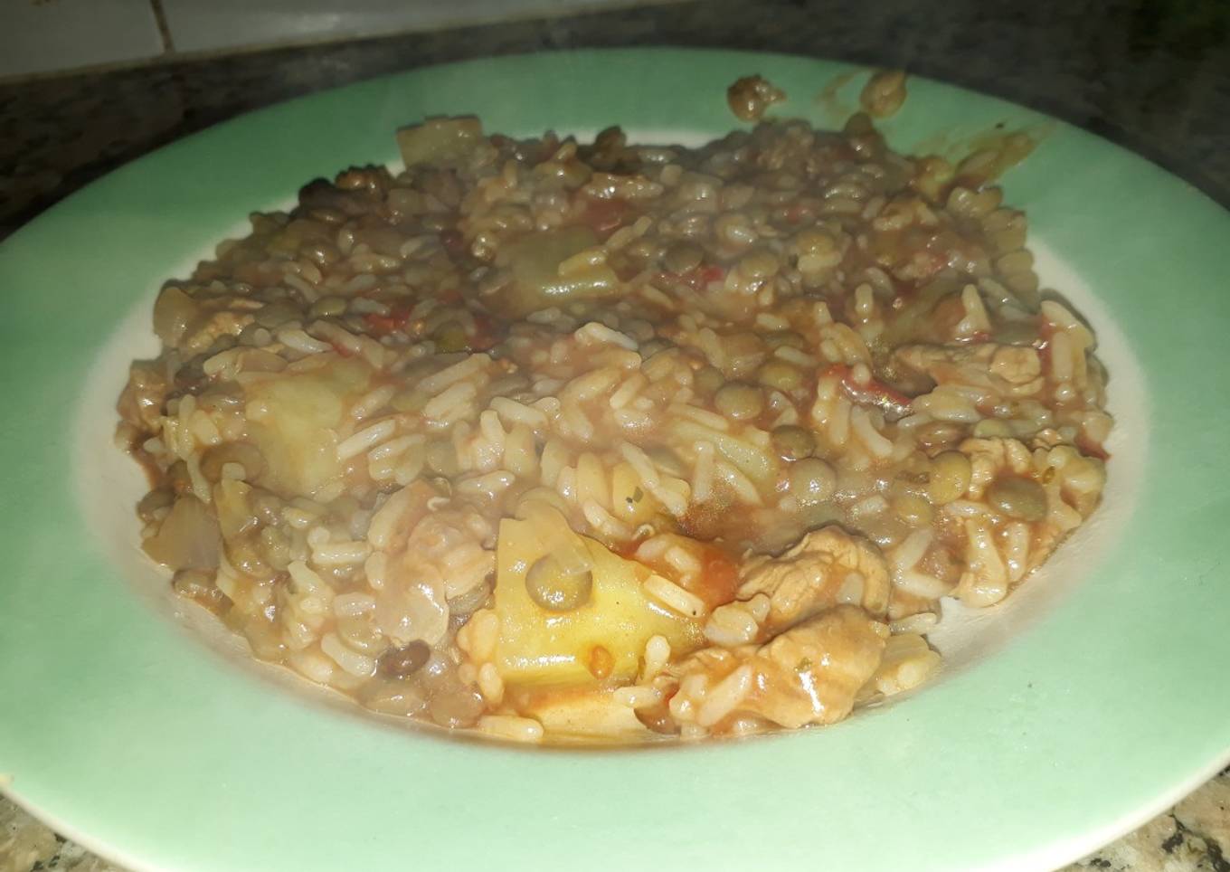 Guiso de Fideo y Arroz