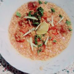 A picture of Mutton mash ki daal.