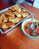 Sopaipillas con pebre