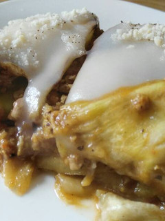 Una foto de Lasaña bolognesa sin pasta ni leche