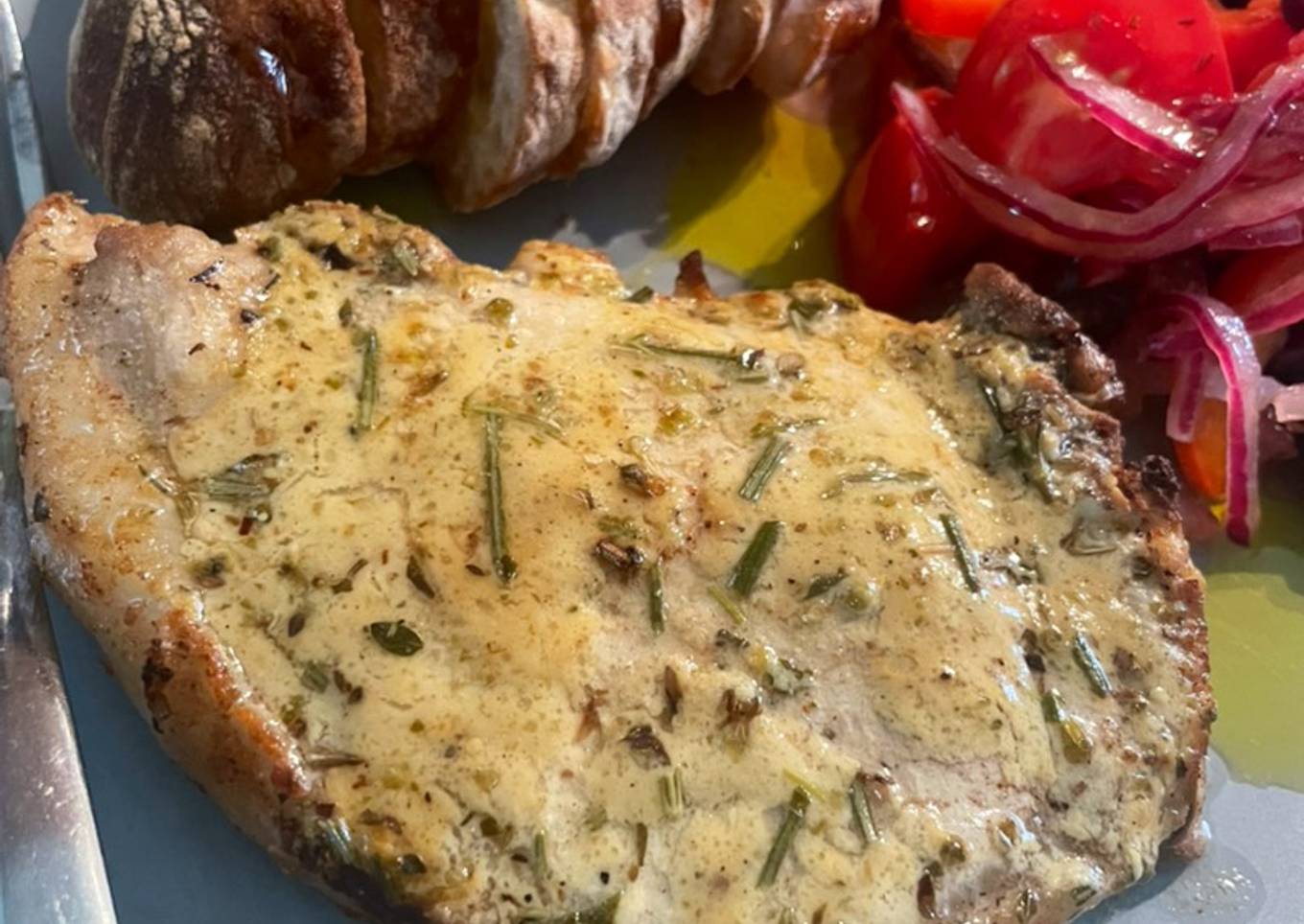 Greek Inspired Marinade For Pork Chops πΏπ
