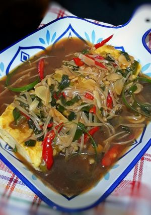 Foto resep Telur Siram Enoki Kecap