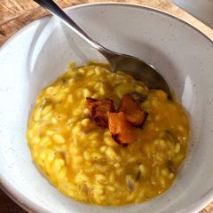 A picture of ‘Cheesy’ Vegan Squash Risotto.