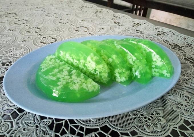 Tutorial Membuat Resep Puding Lumut Pandan