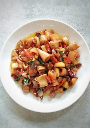 Foto resep Tumis Cumi Asin Cabe Merah
