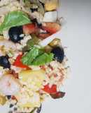 🥗 Ensalada de arroz 🍚, gambas 🦐 y piña🍍