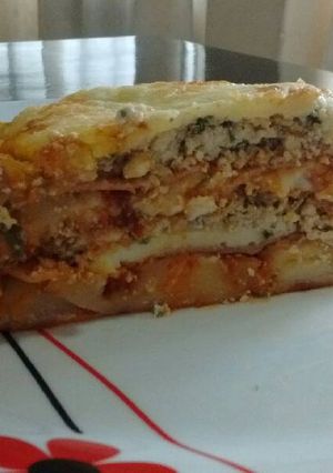 Una foto de Lasagña de ravioles