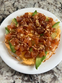 Una foto de Sushi pizza