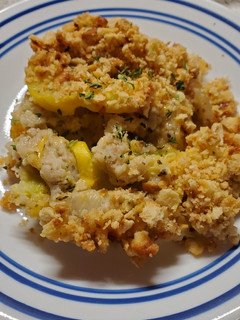 A picture of Lauren's Squash Casserole.