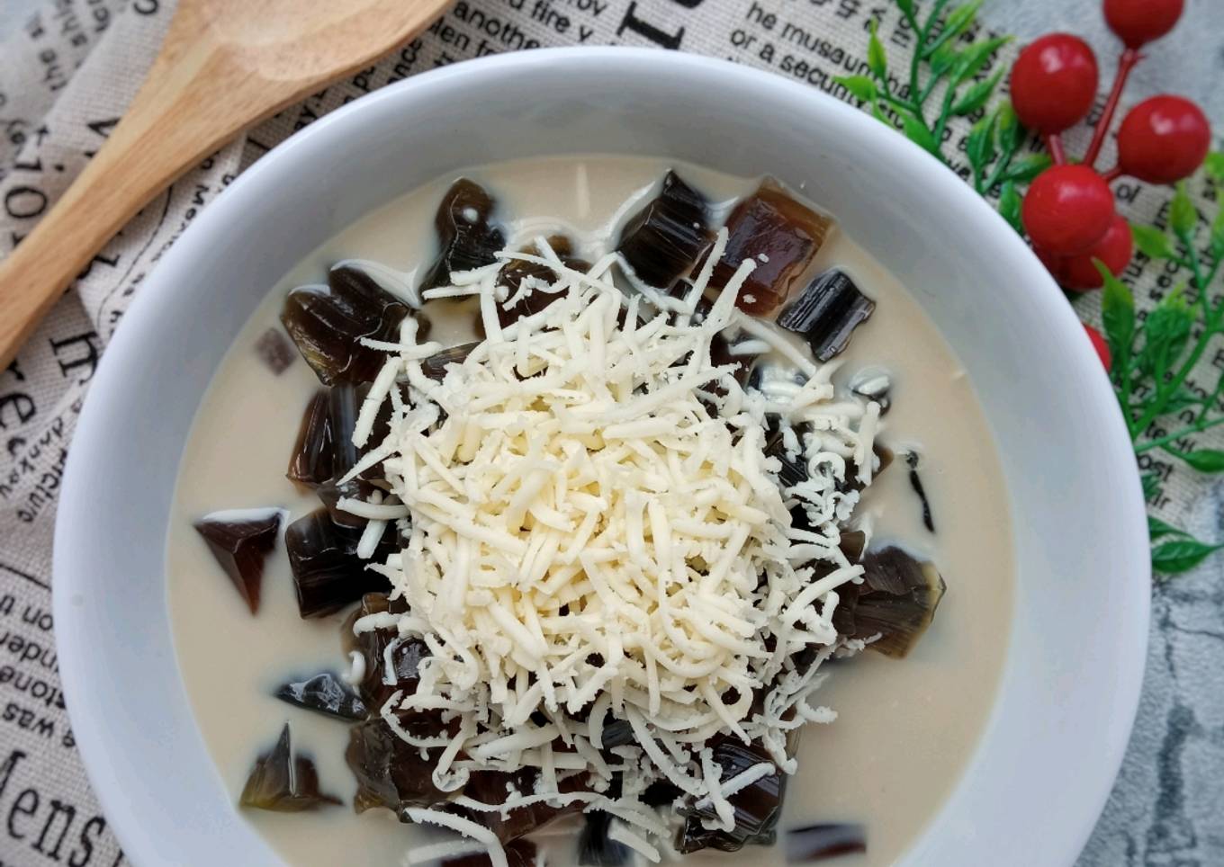 Es Cincau Hitam Cheese Milk