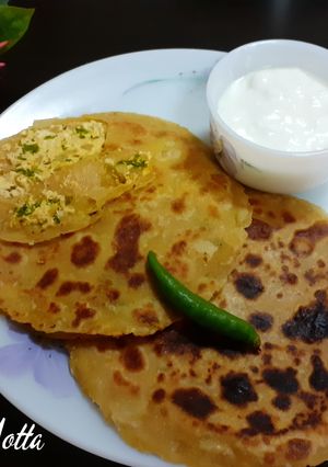 A picture of Paneer Stuffed Parathas.
